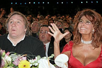 STJERNETREFF: Sophia Loren og Gérard Depardieu ankommer karnevalbyen Santa Cruz på Tenerife for å kaste glans over arrangementet i 2008.