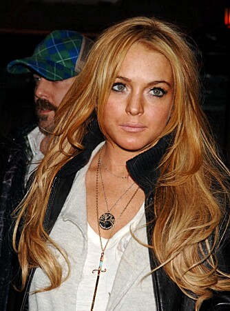 BEATRICE INN: Skuespiller Lindsay Lohan på vei ut fra utestedet "The Beatrice Inn".