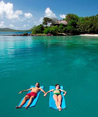 PARADISØY: Kjendisenes favoritt på Fiji er kjente Turte Island Resort.
