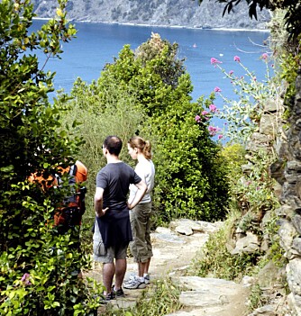 POSTKORT: Stiene i Cinque Terre tar deg gjennom et mektig landskap og byr på utallige postkortmotiv.
