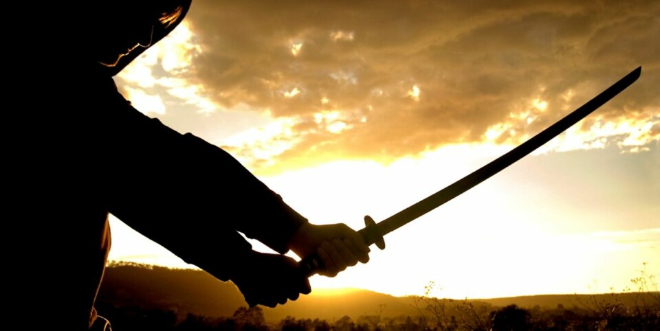 SVINGER SEG: Ferien blir ikke helt det samme med sverd.