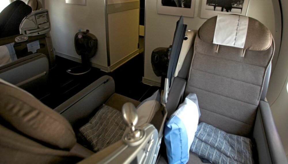 LUKSUS I LUFTEN: Businessklasse på en Boeing 757. Finn ut hvordan du kan fly slik - helt gratis.