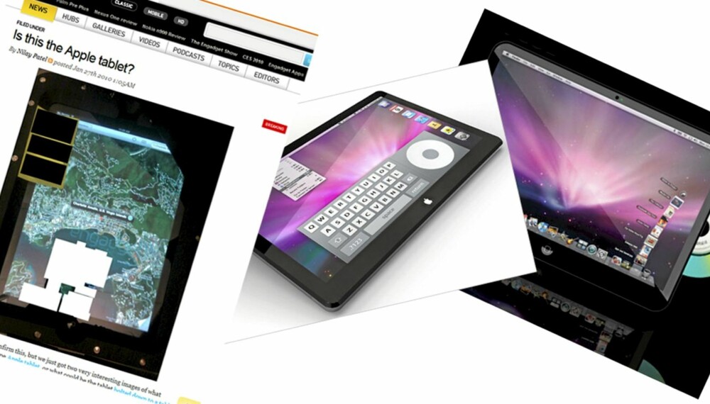 RYKTER: Er det slik Apple Tablet blir seende ut? Ryktene på nettet sier at det er en Aplet Tablet som skal lanseres i kveld.
