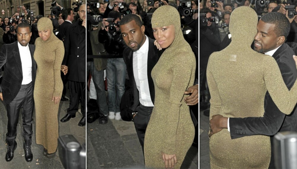 HOLDT FAST: Kanye West slapp ikke sin eksdanser-kjæreste ett sekund i går.