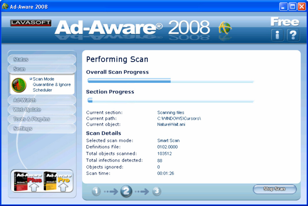 RASKT: Ad-Aware er et raskt og oversiktlig program som absolutt kan anbefales. RASKT: Ad-Aware er et raskt og oversiktlig program som absolutt kan anbefales.