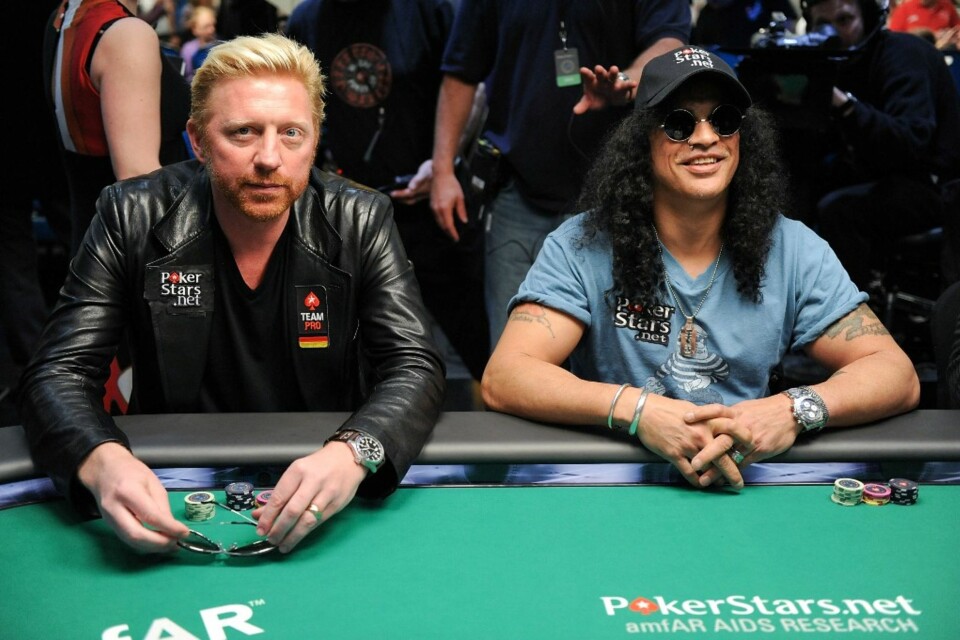 Boris Becker og Slash var begge på PCA.
