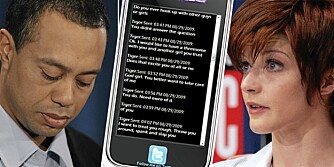 FLAUT: En av Tiger Woods angiovelige elskerinner, pornostjernen Joslyn James, har offentliggjort mer enn 100  SMS-er fra Tiger.
