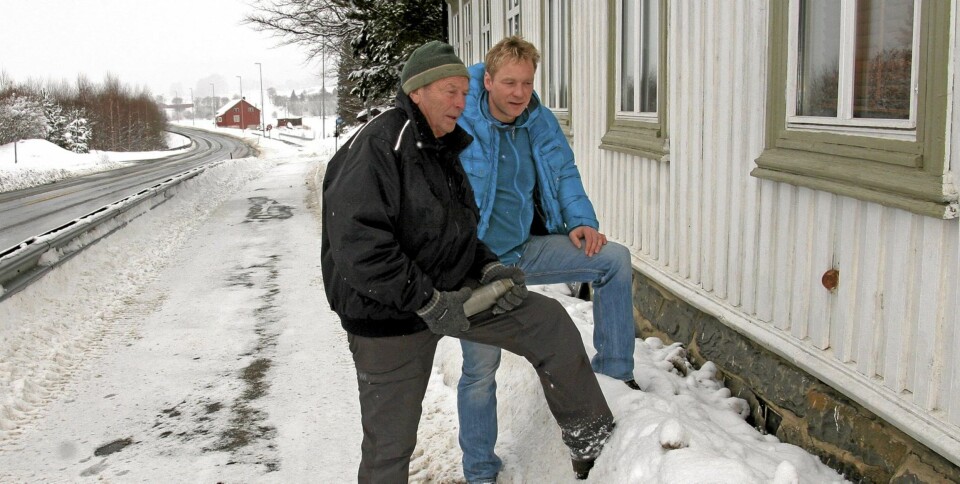 INN I STUA: Det var heldigvis en blindgjenger.