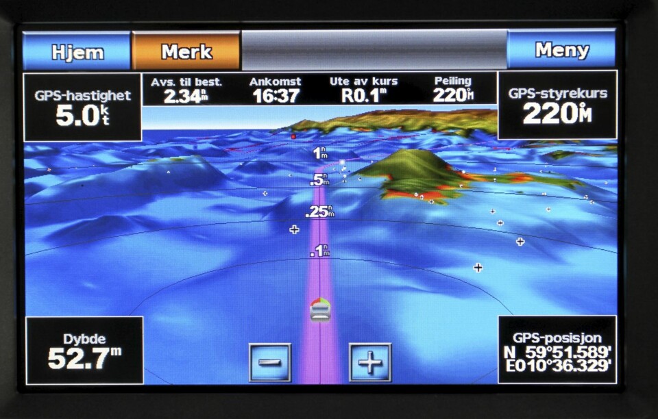 3D-kartet gir en mer visuell og bilaktig oversikt over omgivelsene.