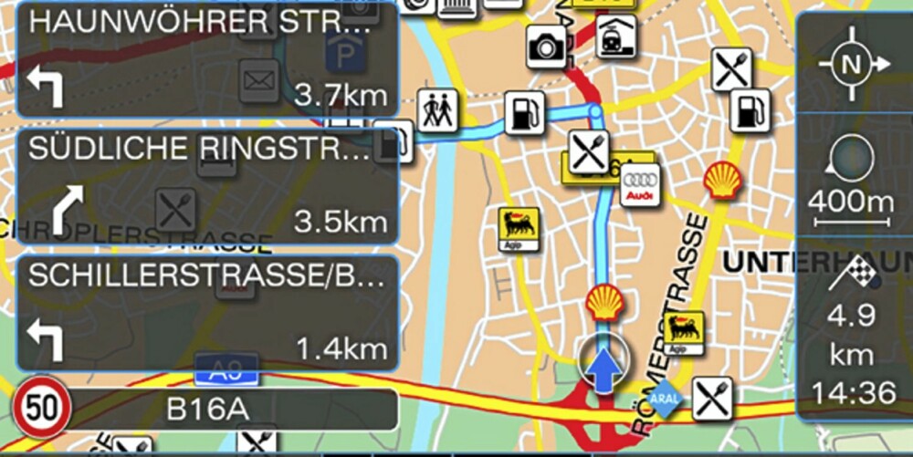 Savner du navigasjon? Last ned via bilen egen app store. Savner du navigasjon? Last ned via bilen egen app store.