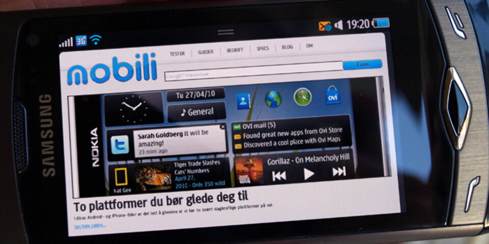 Samsung Wave har en uslåelig skjerm