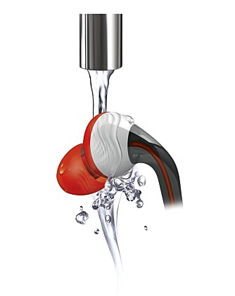 KOMPAKT: Philips tilbyr øretelefoner som komfortabelt serverer deg musikk gjennom regnfulle og svette treningsøkter - og det til en fornuftig pris.