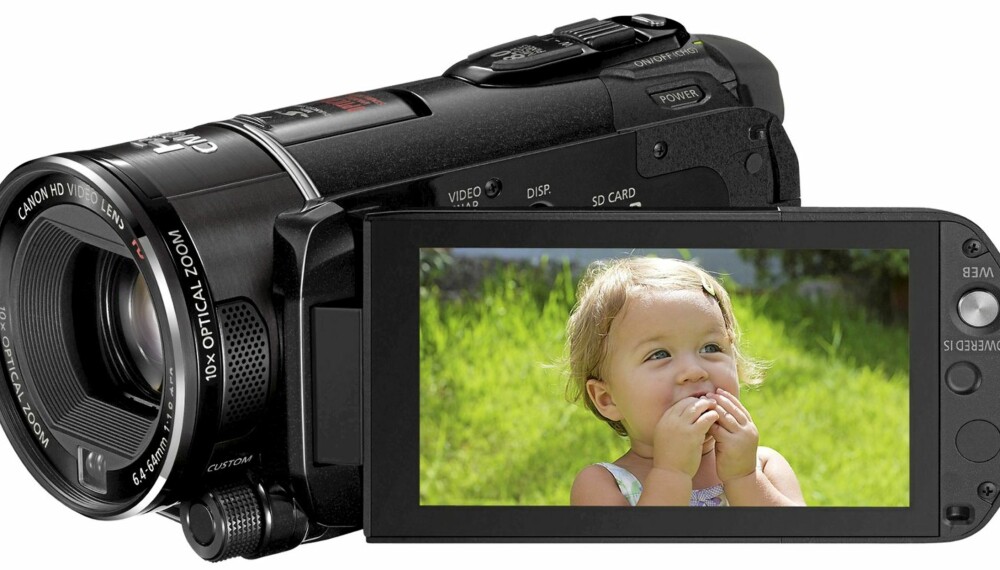 Canon Legria HF-S21har en touchskjerm på 3,5 tommer.
