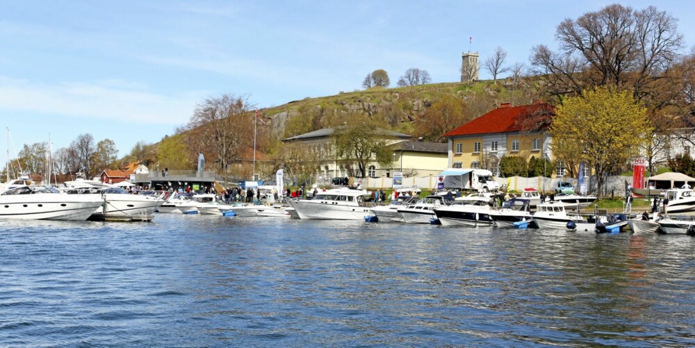 I Tønsberg er det en flott gjestehavn under foten av Slottsfjellet.