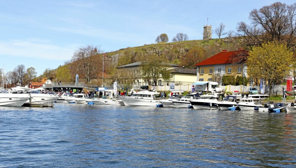 I Tønsberg er det en flott gjestehavn under foten av Slottsfjellet.