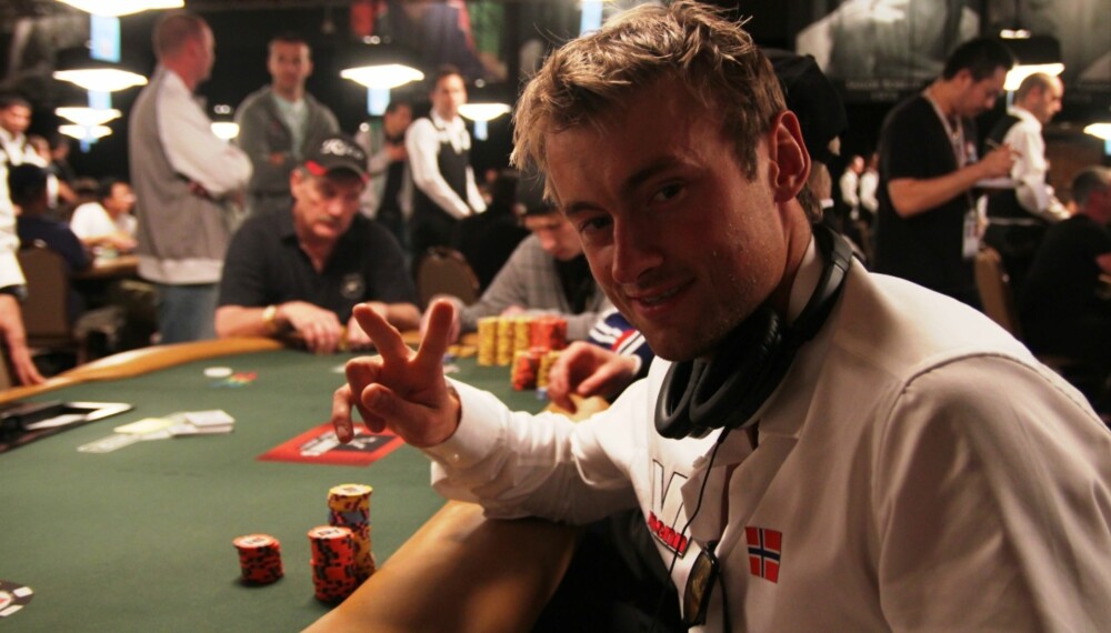KLARTE DET! Petter Northug er i pengepremiene i Main Event 2010. Det hadde han bare 10% sjanse til da han møtte opp i Vegas.