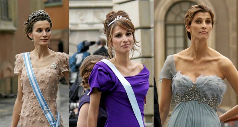 SLITER? denne sammenstillingen ser vi tre prinsesser som vekker oppsikt. Spanske kronprinsesse Letizia (f.v.) er blitt merkbart tynnere etter at hun giftet seg i 2004. Det ser ikke sunt ut. Mange mistenker at dronning Rania av Jordan har slitt med spiseforstyrrelser. Prinsesse Rosario av Bulgaria ble separert i fjor.
