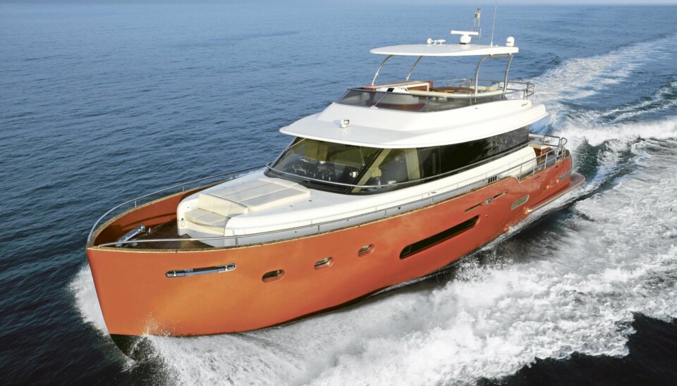 TIL SALGS: Azimut Magellano er det italienske verftets miljøflaggskip.