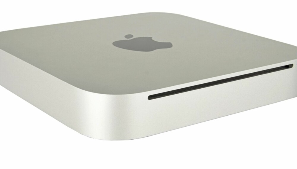 STILIG: Mac mini har sett lekker ut før, men det nye designet i sort og aluminium slår enda bedre an.