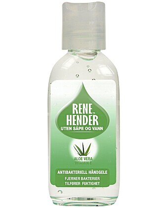 RENE HENDER: Antibakteriell Håndgelé med aloe vera (kr 27). RENE HENDER: Antibakteriell Håndgelé med aloe vera (kr 27).