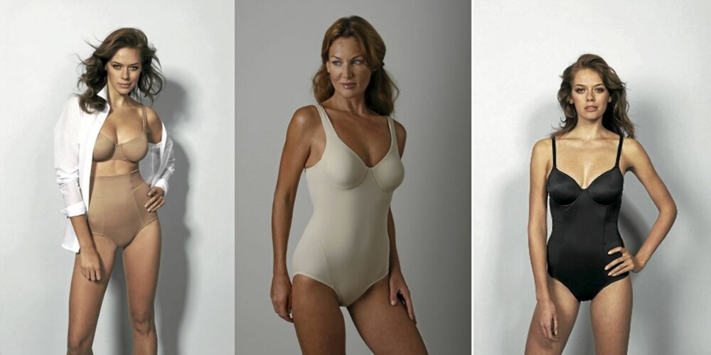 DET LILLE UNDER: Hold in-truse med høyt liv fra La Redoute til 249 kr, body med gode skulderstropper fra Trofé til 279 kr og hold in-body fra La Redoute til 349 kr. DET LILLE UNDER: Hold in-truse med høyt liv fra La Redoute til 249 kr, body med gode skulderstropper fra Trofé til 279 kr og hold in-body fra La Redoute til 349 kr.