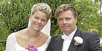 KAN BYGGE: Kim Friis Møller og kona Kathinka kan bygge nytt hus på tomten til Wenche. Her fra bryllupet i 2003.