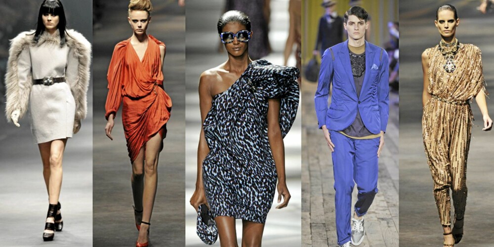 TIDLIG UTE: Lanvin har vært tidlig ute med blant annet sterke farger og metaliske stoffer. Den hvite kjolen med pelsermer kommer fra årets høst og vinterkolleksjon, kanskje det er dette vi kan forvente oss? TIDLIG UTE: Lanvin har vært tidlig ute med blant annet sterke farger og metaliske stoffer. Den hvite kjolen med pelsermer kommer fra årets høst og vinterkolleksjon, kanskje det er dette vi kan forvente oss?