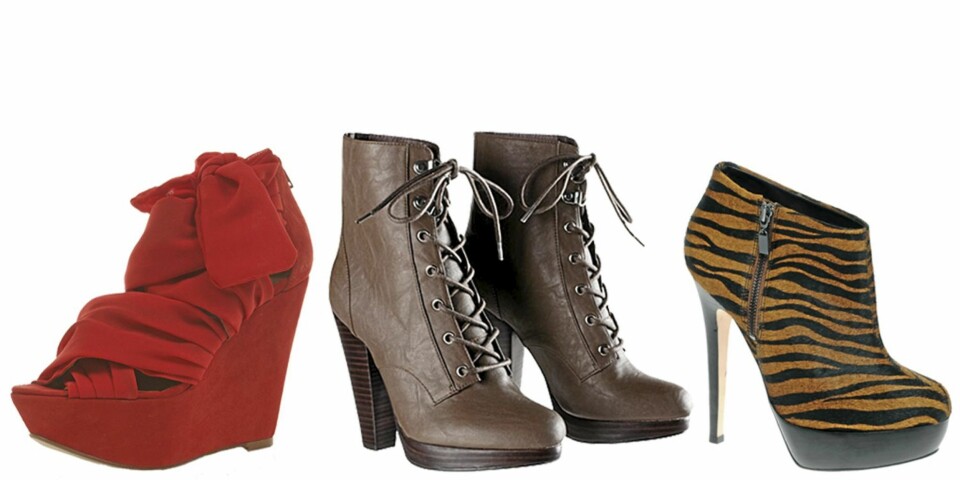 FRA VENSTRE: Topshop (kr 667), H&M (kr 499), Asos (kr 762).