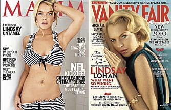 FORSIDEPIKE: Maxim og Vanity Fair er bare to av bladene som har hatt Lindsay på forsiden.