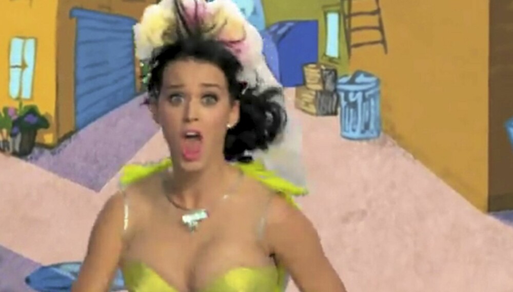 DRISTIG: Katy Perry i penkjolen ble for sterk kost for produsentene av Sesame Street.