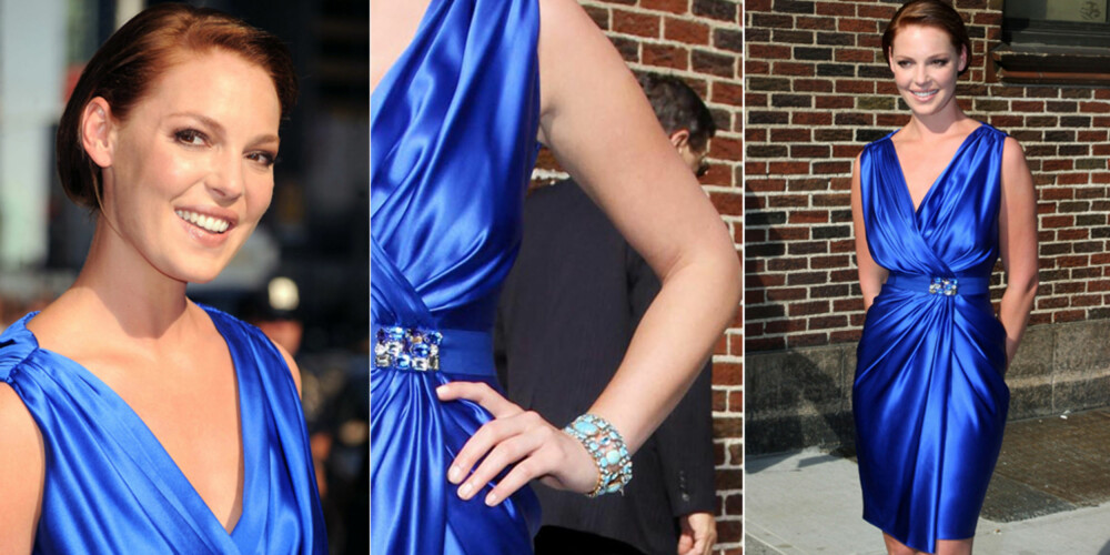 NYDELIGE FARGER: Den blå kjolen står fint til Katherines lyse hud og brune lokker.
