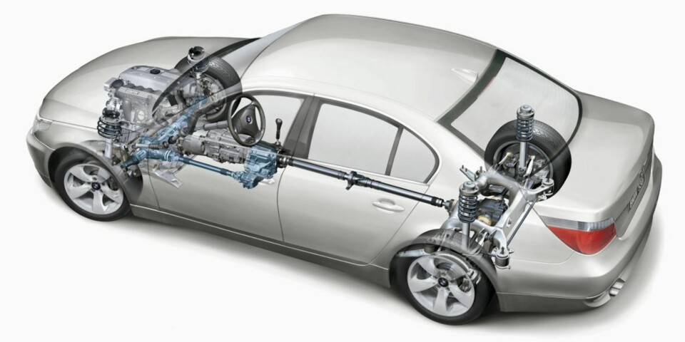 BMW 5-SERIE: X-Drive er BMWs firehjulstrekksystem, og fungerer også ved hjelp av å overføre krefter dit det trengs - med hovedvekt på bakakselen.