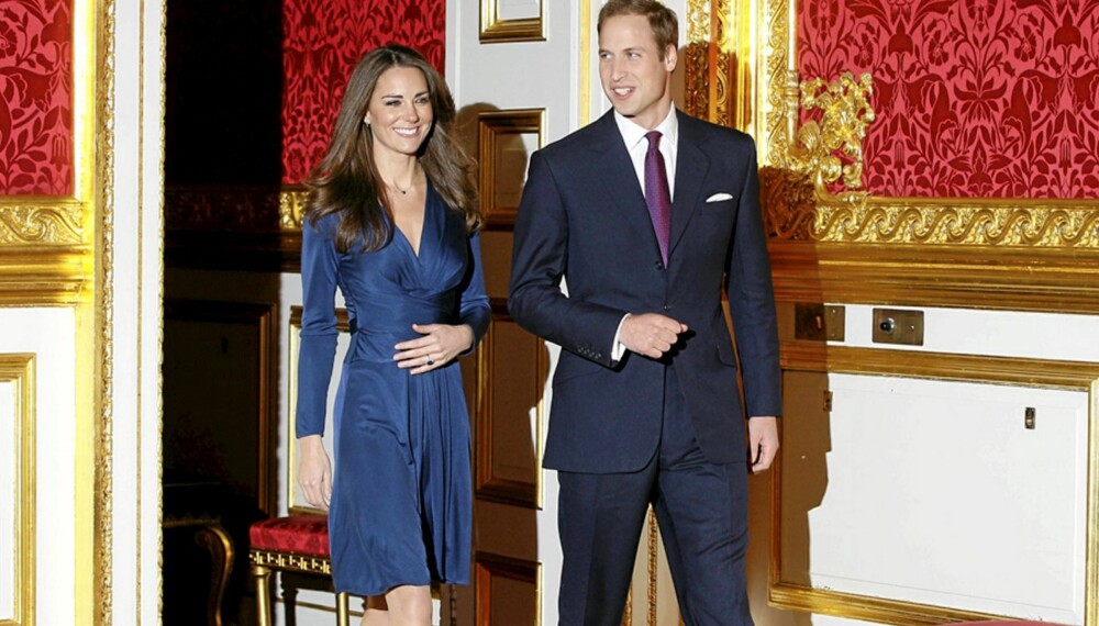 POPULÆR KJOLE: Kjolen Kate Middleton hadde på seg da forlovelsen med prins William ble kunngjort, ble utsolgt på noen timer.