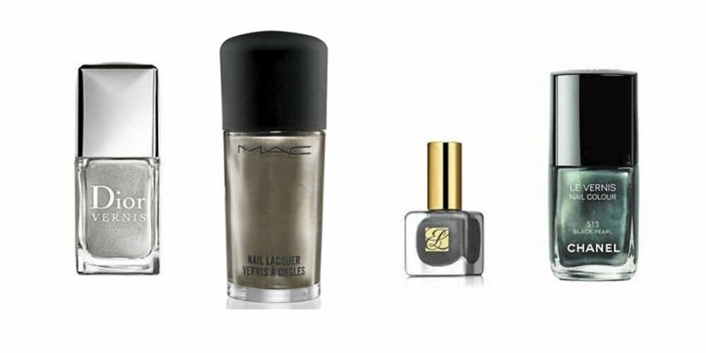 METALL: Dior (kr 250), M.A.C (kr 120), Estee Lauder (kr 190), Chanel (kr 210)