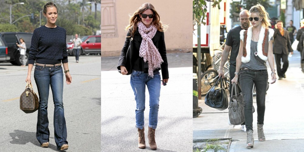 JEANS: Stjerner som Kristin Callavari, Rachel Bilson og Rosie Huntington-Whiteley sverger til jeans.