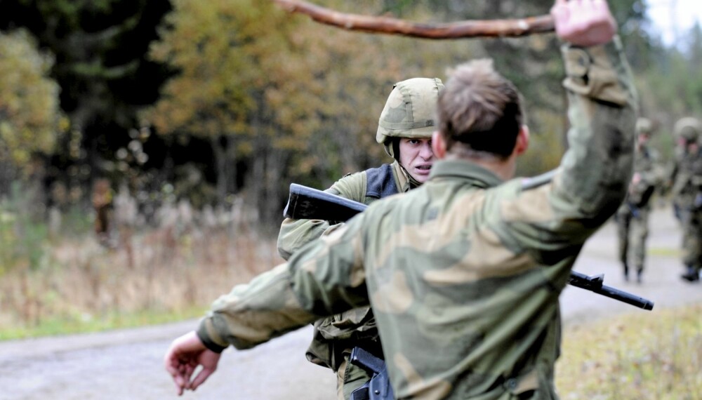 NÆRKAMP: Aggresjonstrening skal gjøre valget mellom å flykte eller slåss enklere for norske soldater.