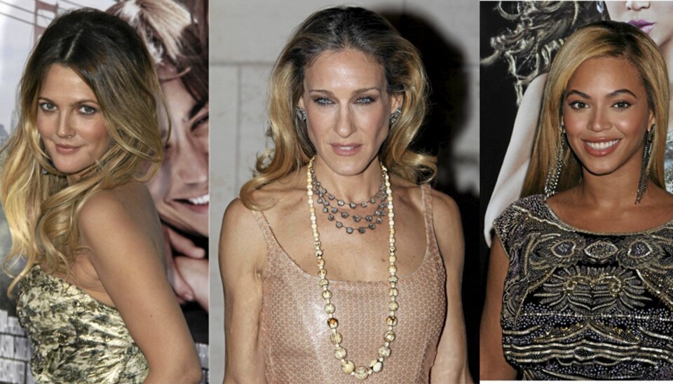 FRA VENSTRE: Drew Barrymore, Sarah Jessica Parker og Beyoncé lar alle etterveksten gro.