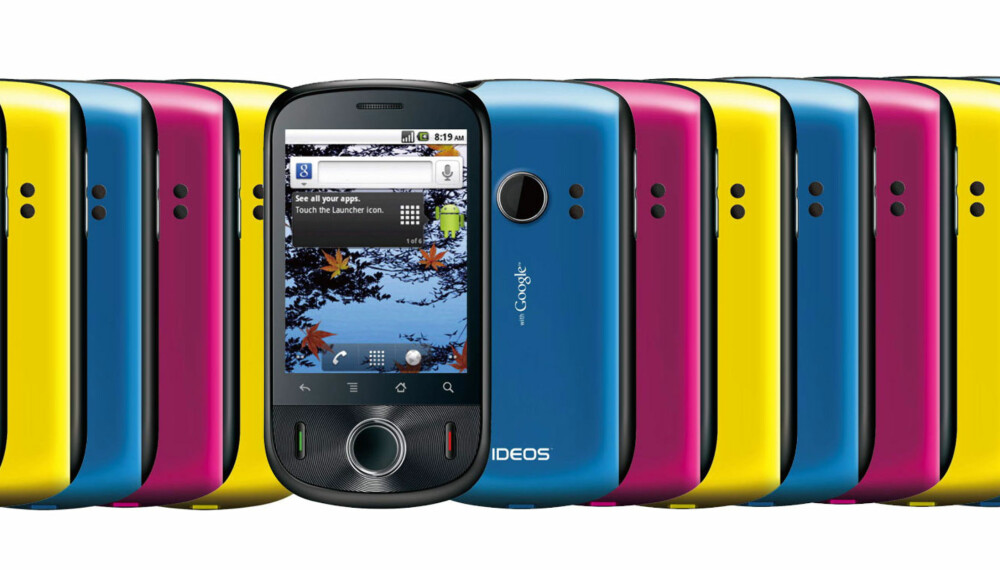 FARGERIK: Huawei Ideos U8150 leveres med deksler i forskjellige farger.