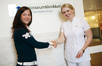 SPENT: Invild møter til konsultasjon hos kosmetisk sykepleier Silje Austnes hos Colosseumklinikkens legeavdeling i Oslo sommeren 2010.