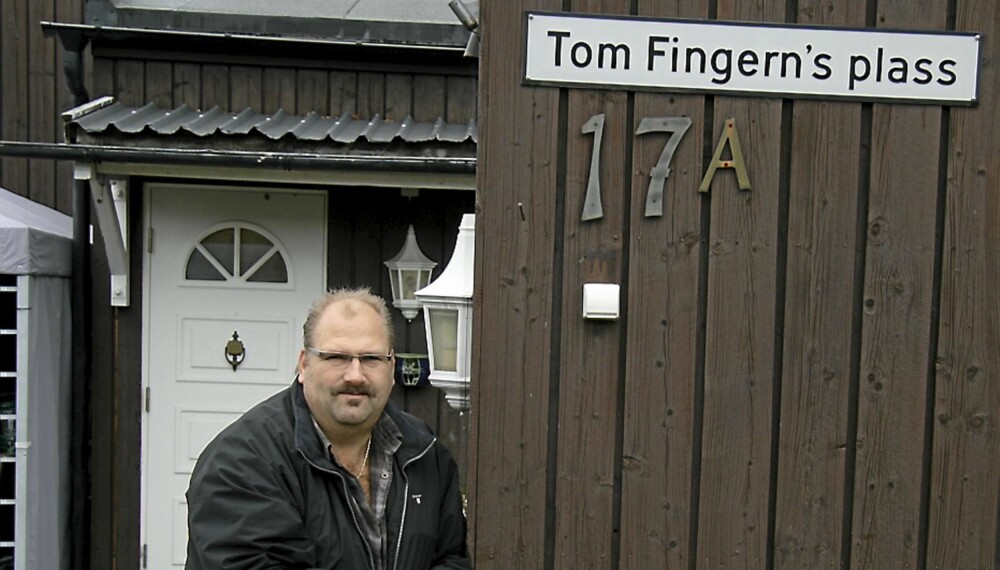 PENSJONIST: I dag er Tom Finger`n ufør og har sluttet å løfte abnormt tunge ting med langefingeren.