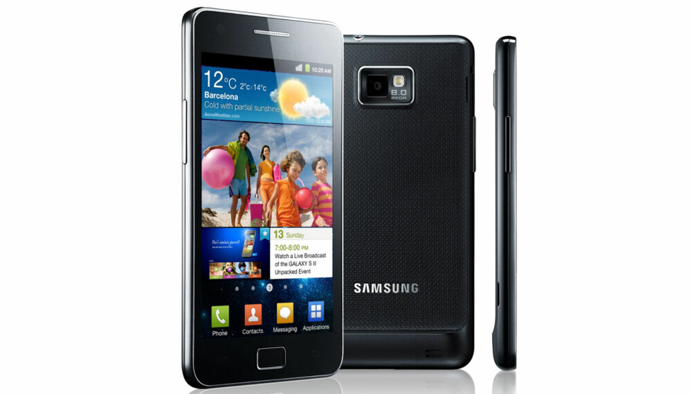 TOPPMODELL: Samsung Galaxy S II er Samsungs nyeste toppmodell er godt utrustet.