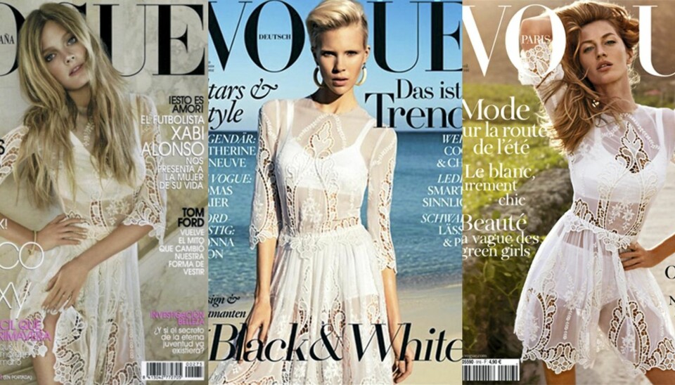 FAVORITTEN: Den hvite blondekjolen fra Dolce & Gabbana er en motefavoritt i vår.