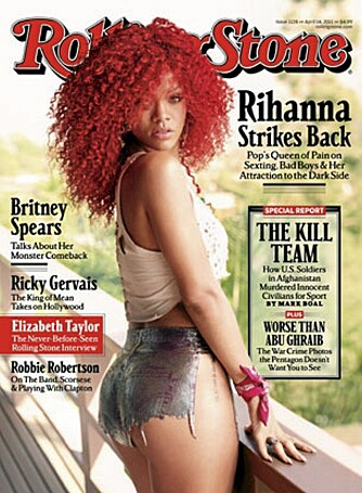 FORSIDEPIKE: Slik poserte Rihanna da hun prydet forsiden av Rolling Stone nylig.