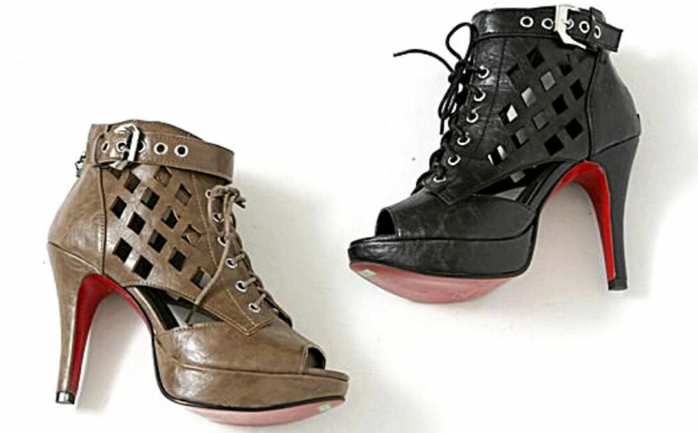 RØDE SÅLER: På Modekungen.se kan du også kjøpe sko med røde såler. Disse koster 699 kroner.