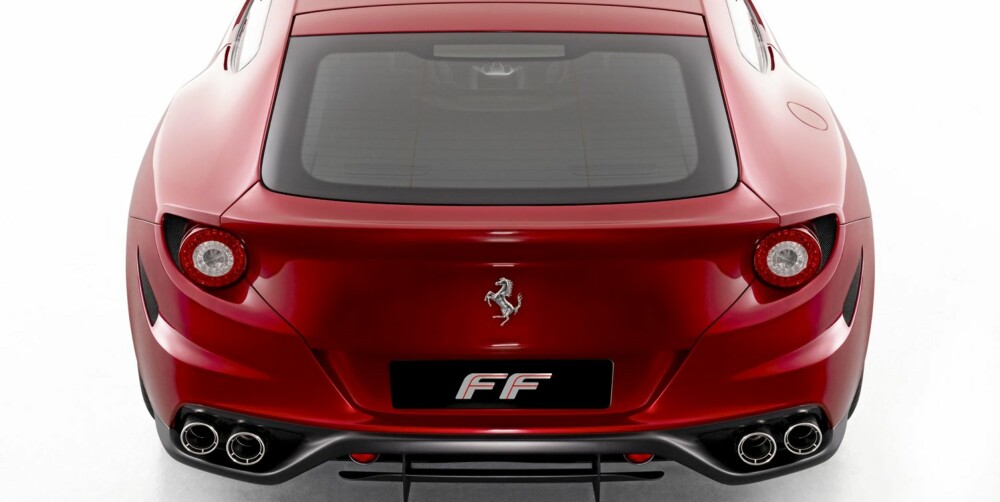 KOMBI: Ferrari FF har kombibakluke - altså åpning helt opp til taklinja. Det gir enkel inn- og utlasting av bagasje.