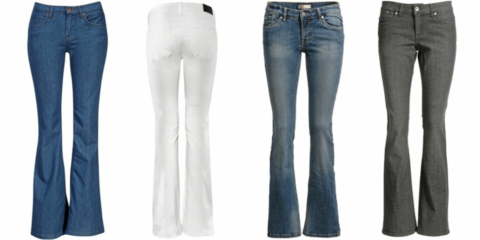 FRA VENSTRE: Gina Tricot (kr 399), HM (kr 399),  Lindex (kr 399) , Ellos (kr 279).