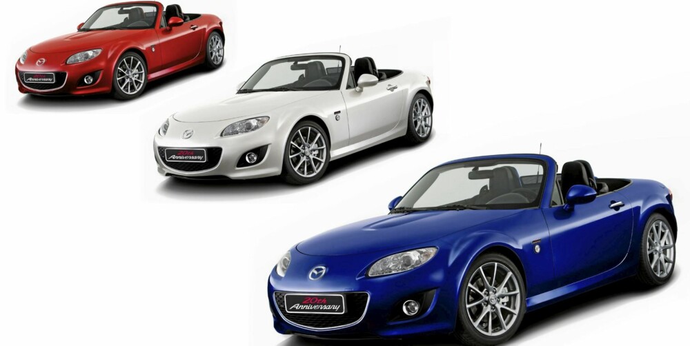 KLER KABRIOLETER: Kabrioleter er blant biltypene som letter kan kle sterke lakkfarger. FOTO: Mazda
