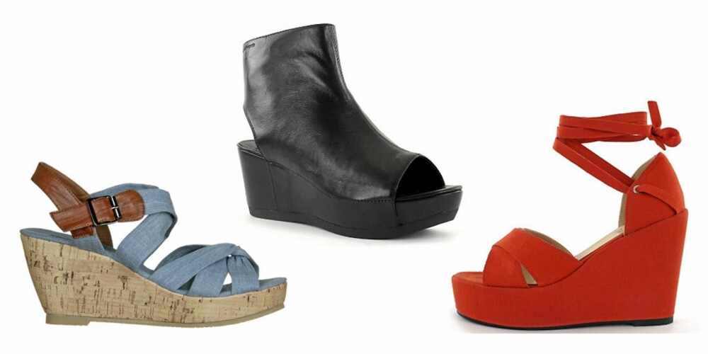 FRA VENSTRE: Sandaler fra Din Sko (kr 249), boots fra Vagabond (kr 799) og sandaler fra Mini for Many (kr 995).