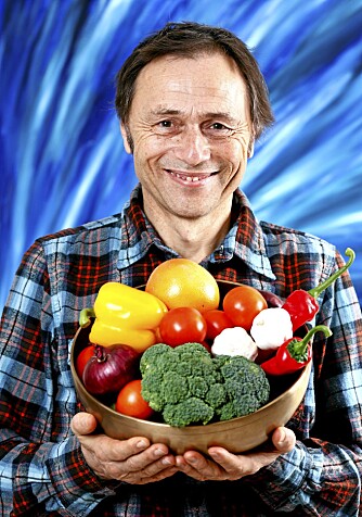 - Frukt og grønnsaker gjør kroppen godt og bør være en del av menneskers daglige kosthold, sier Audun Myskja. Han driver Senter for livshjelp i Ski kommune i Akershud.