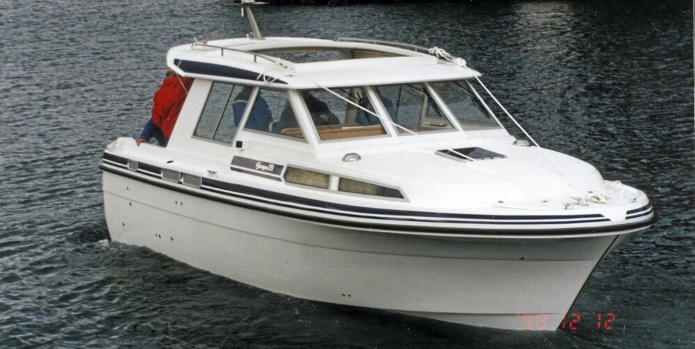 HT: Saga 29 HT er en vestlandsbåt, uten bakvegg.